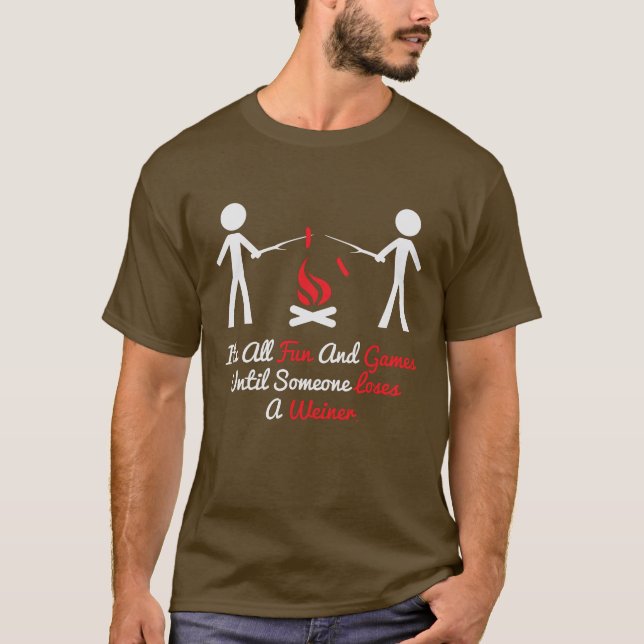 funny wiener roast word art T-Shirt (Front)
