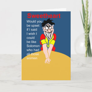 Funny wife birthday wish card