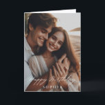 Funny Wife Friend Sister Happy Birthday Photo Card<br><div class="desc">Celebrate with laughter! Our Simple Funny Photo Card perfectly blends humour and heart. Whether for a friend, sister, mum, or wife, this card brings joy to any birthday celebration. This Card is for birthdays of all ages, from 18th to 70th and beyond. Personalise it with a memorable photo to make...</div>