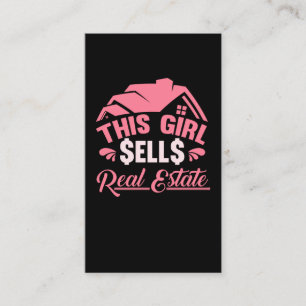 Funny Wife Investor Girl Real Estate Agent Mum Business Card