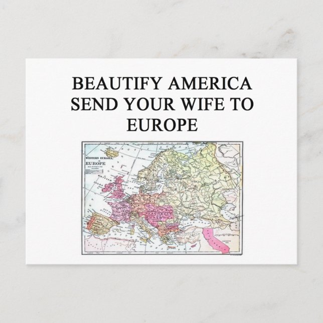 funny wife joke postcard (Front)