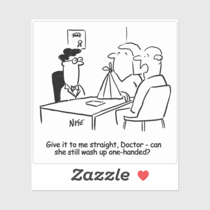 Funny Wife with Broken Arm Cartoon. | Zazzle Funny Wife with Broken Arm Cartoon. | Zazzle