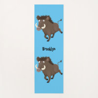 Funny wild boar razorback cartoon illustration