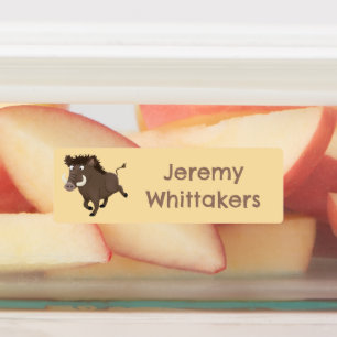 Funny wild boar razorback cartoon personalised