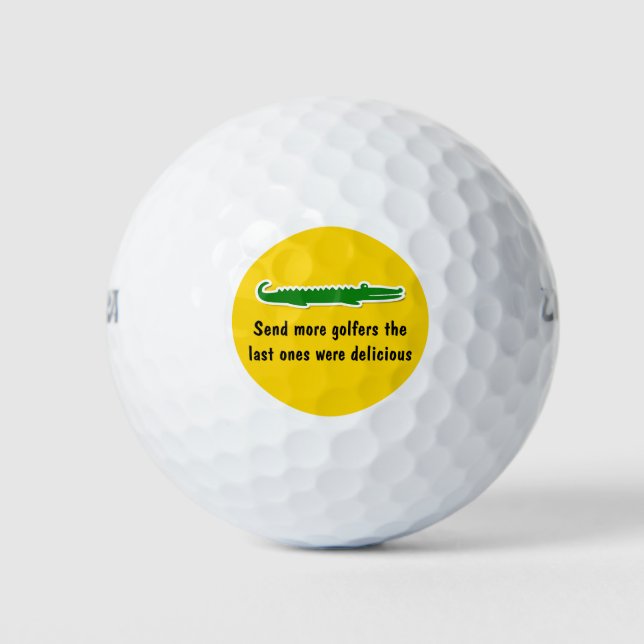 Funny Wild Gator Golf Balls (Front)