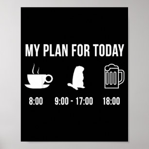 Funny Wild Groundhog Hunting Hunter My Plan For To Poster