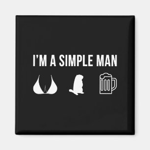 Funny Wild Groundhog Hunting Hunter Simple Man Magnet