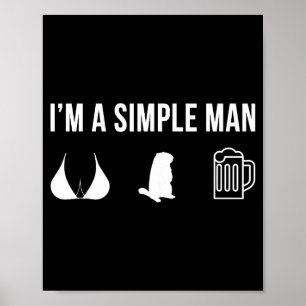 Funny Wild Groundhog Hunting Hunter Simple Man Poster