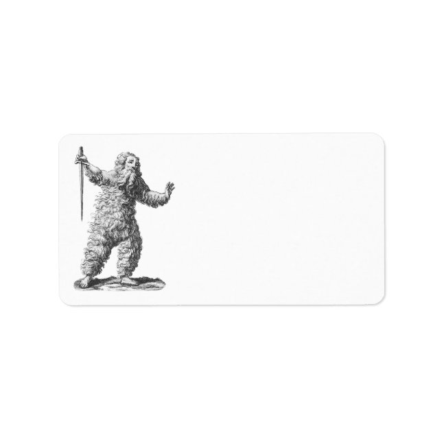 Funny Wild Man on a Rampage - Mediaeval Legend Label (Front)