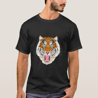 Funny Wild Tiger Face Mountain Cat Animal Men Wome T-Shirt