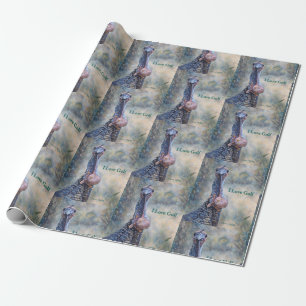 Funny Wild Turkey Loves Golf Wrapping Paper