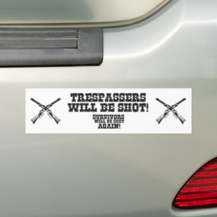 Funny Wild West Cowboy Saying Warning Humour Bumper Sticker