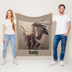 Funny Wildlife Bird Patriotic American Eagle Fleece Blanket