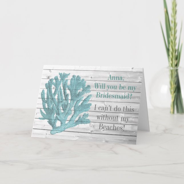 Funny Will you be my Bridesmaid Card (Front)