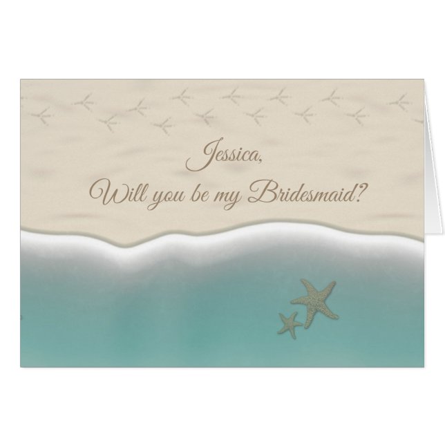 Funny "Will you be my Bridesmaid" Card (Front Horizontal)