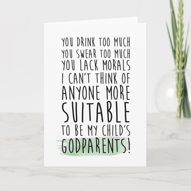 funny will you be my godparents card (Front)