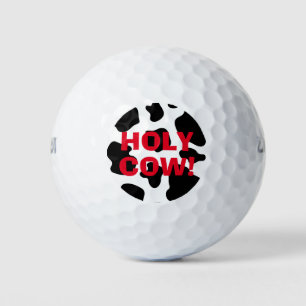 Funny Wilson golf ball with cow spots animal print