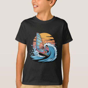 Funny Windsurfing Art For Men Women Windsurfer Win T-Shirt