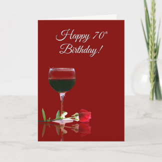 Funny Wine 70th Birthday Card