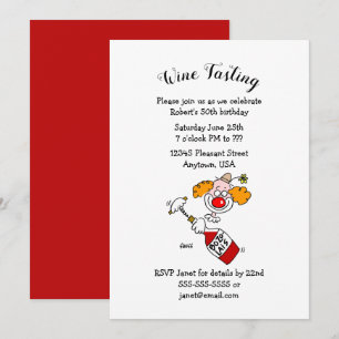 Funny Wine Aficionado Birthday Party Invitations