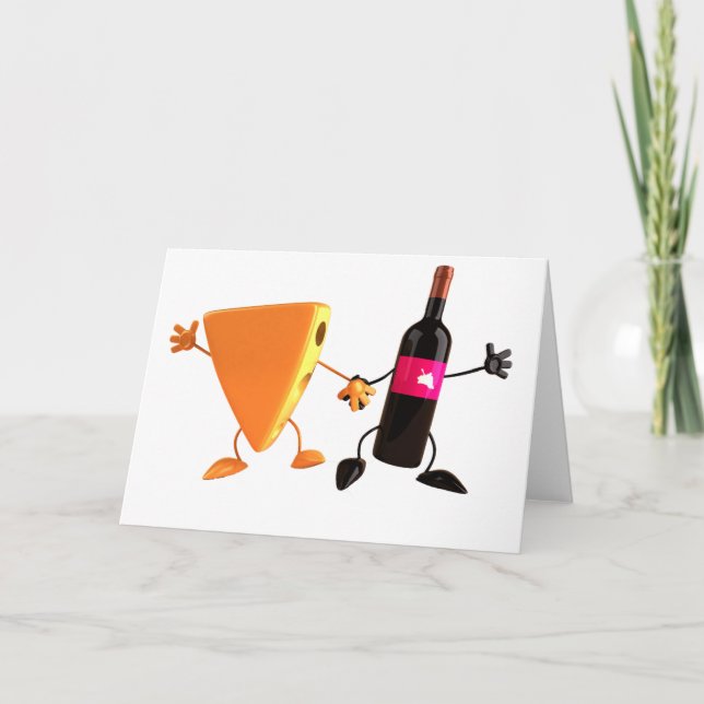 Funny Wine and Cheese Party Card (Front)