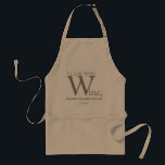 Funny Wine Apron<br><div class="desc">Have fun in the kitchen with this humourous apron featuring the funny words of W.C. Fields; "I cook with wine,  sometimes I even add it to the food." Adds an entertaining touch to cocktail and dinner parties!</div>