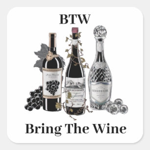 Funny Wine Bottles Stickers