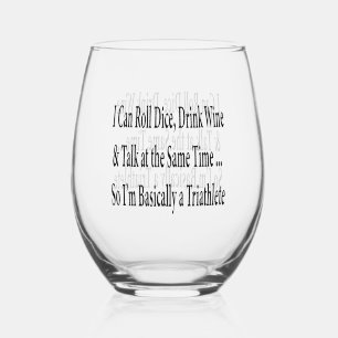 Funny Wine Bunco Stemless Wine Glass