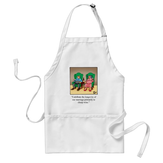 Funny Wine Cartoon Gift! Standard Apron (Front)