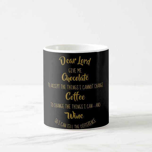 Funny Wine Chocolate Coffee Lover Mug Christmas (Center)