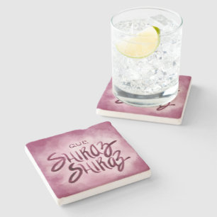 Funny wine coaster red wine lover gift que shiraz