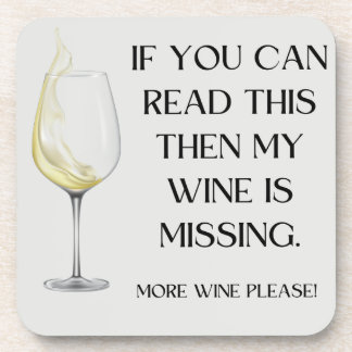 FUNNY WINE DRINKER GIFT COASTER