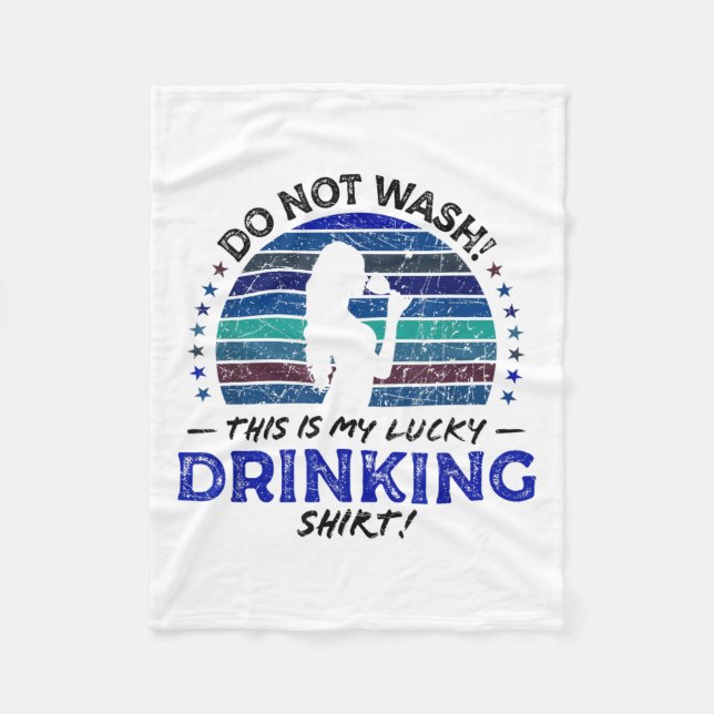 Funny Wine Drinking Woman Winery Quote, Retro Cute Fleece Blanket (Front)