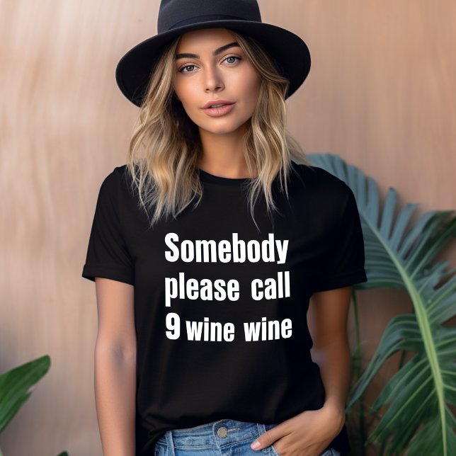 Funny Wine Emergency Modern Typography Tri-Blend Shirt (Creator Uploaded)