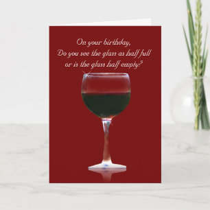 Funny Wine Happy Birthday Customisable Card
