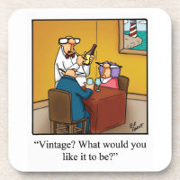 Funny Wine Humour Coaster Set "Spectickles"