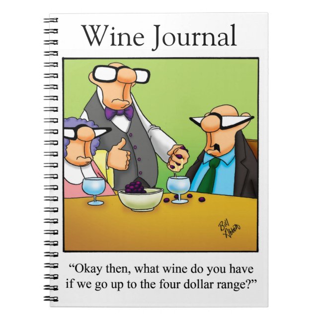 Funny Wine Humour Journal Gift (Front)