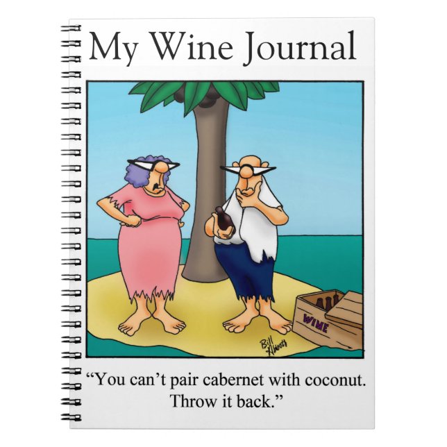 Funny Wine Humour Journal Gift (Front)