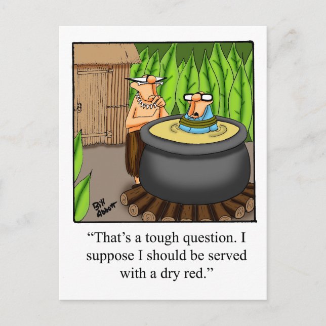 Funny Wine Humour Postcard "Spectickles" (Front)