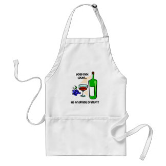 Funny wine humour saying standard apron