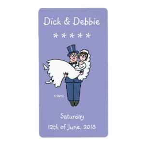 Funny Wine Labels For Wedding 2" x 3.75"