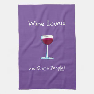 Funny Wine Lovers Tea Towel