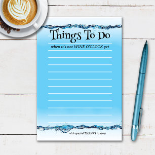 Funny Wine O'Clock Water Post-it Notes