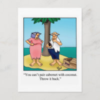Funny Wine Postcard "Spectickles"
