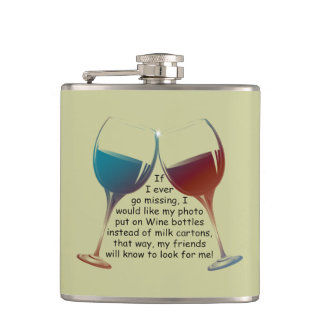 Funny Wine Saying Flask