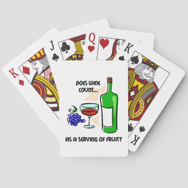 funny wine tasting playing cards (Back)