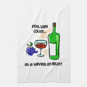 funny wine tea towel