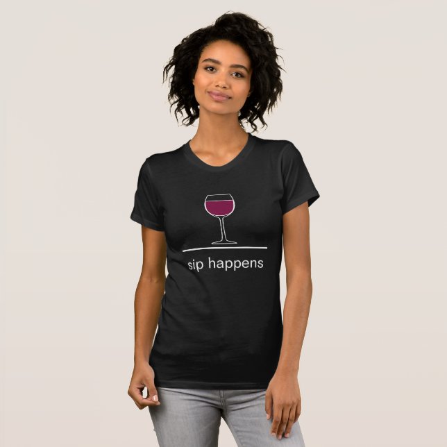 Funny Wine Theme T-Shirt (Front Full)