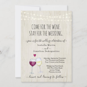 Funny Wine Theme Wedding Invitation
