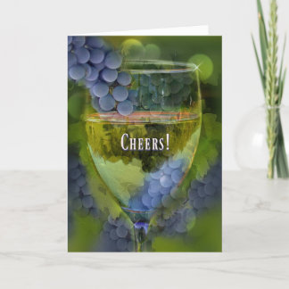 Funny Wine Themed Cheers Happy Birthday Card